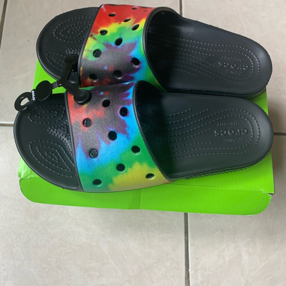 Brand new croc slides